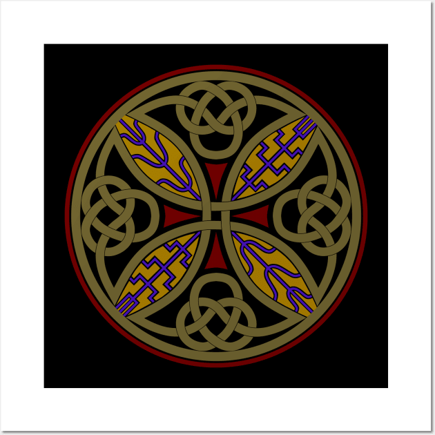 Book of Durrow Celtic Cross Wall Art by Wareham Spirals
